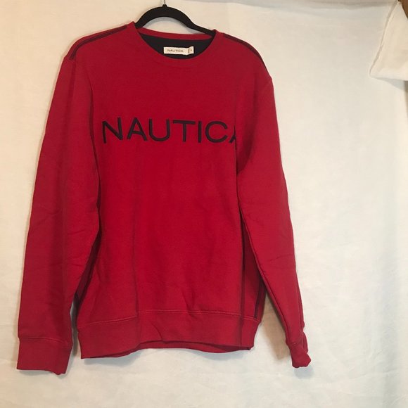 Nautica Men's Red Crewneck Sweatshirt Size Medium with Logo - Picture 1 of 3